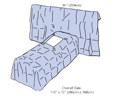 Picture of Abdominal Drape 3M™ Steri-Drape™ Supine Position Drape 90 W X 71 W X 112 L Inch Sterile1031