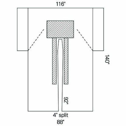 Picture of Cardiovascular Drape Cardiovascular Split Drape 116 W X 88 W X 140 L Inch Sterile89451