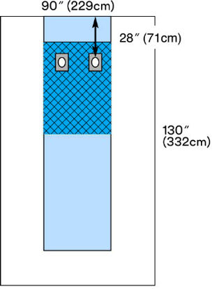 Picture of Cardiovascular Drape 3M™ Steri-Drape™ Femoral Angiography Drape 90 W X 130 L Inch Sterile1191