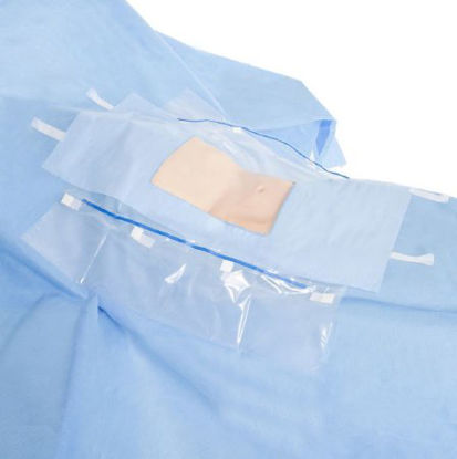 Picture of DRAPE, LAPAROTOMY W/POUCH TUBEHLDR N/S 100"X76"X124" (18/CS79233