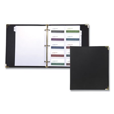 Picture of Classic Vinyl Business Card Binder, Holds 200 2 x 2.5 Cards, 10.25 x 11.13, EbonySAM-81080