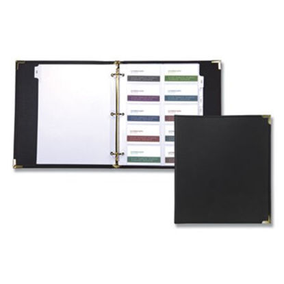 Picture of Classic Vinyl Business Card Binder, Holds 200 2 x 2.5 Cards, 10.25 x 11.13, EbonySAM-81080