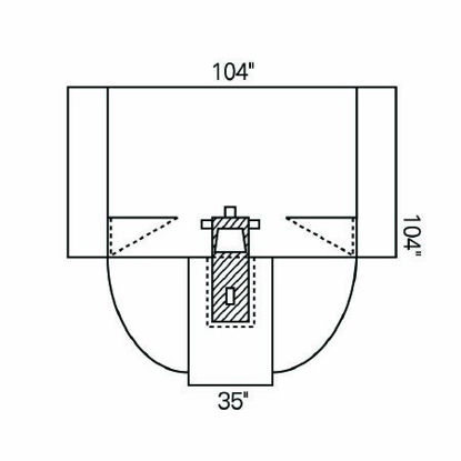 Picture of Abdominal Drape Laparoscopy / Pelviscopy Drape 104 W X 35 W X 104 L Inch Sterile89222