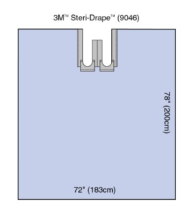 Picture of Surgical Drape 3M™ Steri-Drape™ Bilateral Split Sheet 72 W X 78 L Inch Sterile9046