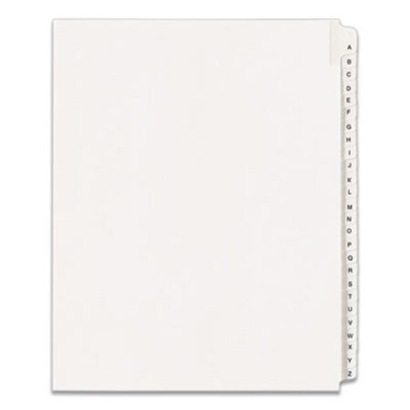 Picture of Preprinted Legal Exhibit Side Tab Index Dividers, Allstate Style, 26-Tab, A to Z, 11 x 8.5, White, 1 Set, (1700)AVE-01700