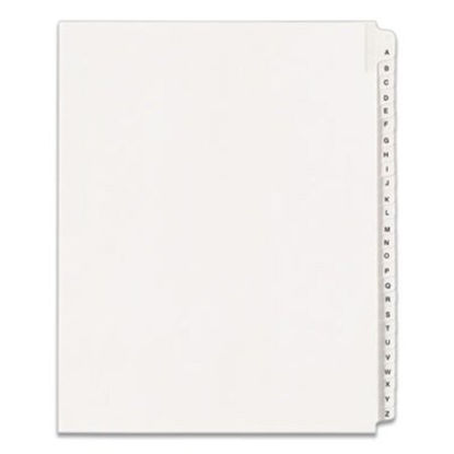 Picture of Preprinted Legal Exhibit Side Tab Index Dividers, Allstate Style, 26-Tab, A to Z, 11 x 8.5, White, 1 Set, (1700)AVE-01700