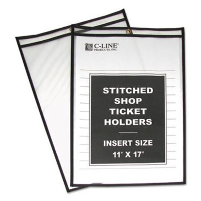 Picture of Shop Ticket Holders, Stitched, Both Sides Clear, 75", 11 x 17, 25/BoxCLI-46117