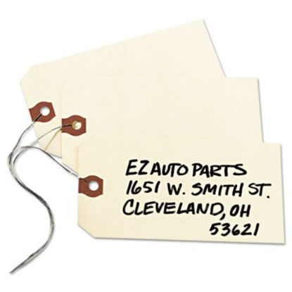 Picture of Double Wired Shipping Tags, 11.5 pt. Stock, 5.25 x 2.63, Manila, 1,000/BoxAVE-12606