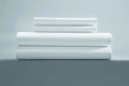 Picture of Bed Sheet Draw 54 X 72 Inch White Cotton 55% / Polyester 45% Reusable12941400