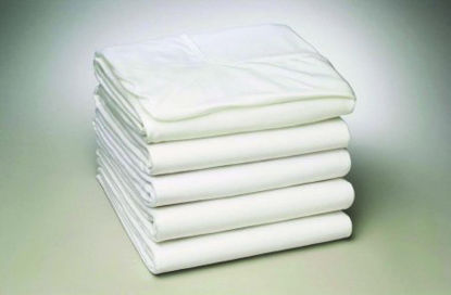 Picture of Bed Sheet Fitted 36 X 82 X 13 Inch White Cotton 55% / Polyester 45% Reusable07246405