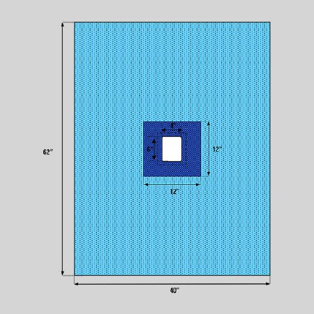 Picture of Surgical Drape Fenestrated Drape 40 W X 62 L Inch Sterile1222-2112