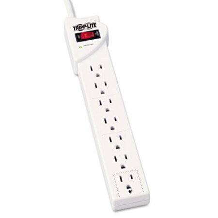 Picture of Protect It! Surge Protector, 7 Outlets, 6 ft Cord, 1080 Joules, Light GrayTRP-STRIKER