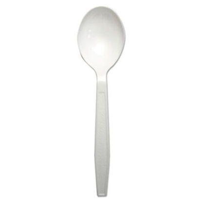 Picture of Heavyweight Polypropylene Cutlery, Soup Spoon, White, 1000/CartonBWK-SOUPHWPPWH