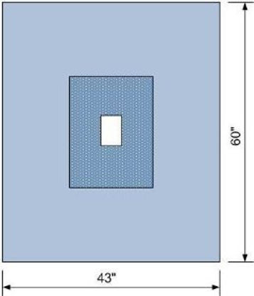 Picture of Surgical Drape Drape Sheet with Fenestration 43 W X 60 L Inch19154SMS