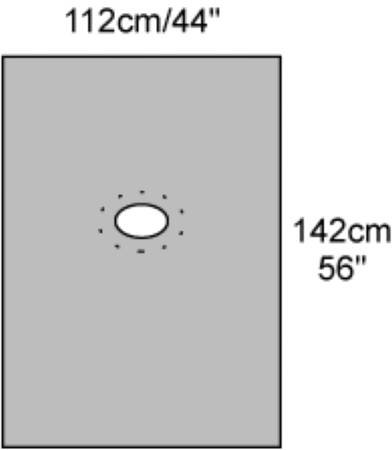 Picture of EENT Drape Small Drape with Aperture 44 W X 56 L Inch Sterile8441