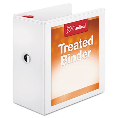 Picture of Treated ClearVue Locking Slant-D Ring Binder, 3 Rings, 5" Capacity, 11 x 8.5, WhiteCRD-32150