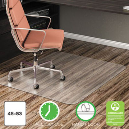 Picture of EconoMat All Day Use Chair Mat for Hard Floors, 45 x 53, ClearDEF-CM21242COM
