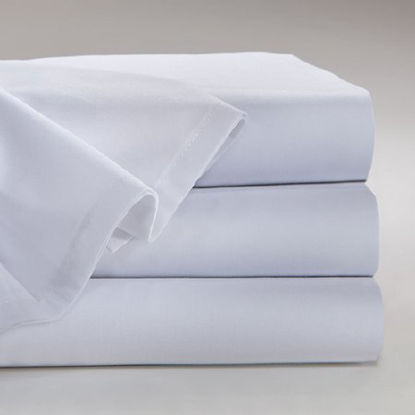 Picture of Bed Sheet Fitted 36 X 80 X 6 Inch White Cotton 55% / Polyester 45% Reusable03647312