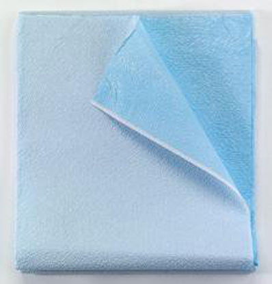 Picture of Stretcher Sheet Tidi® Everyday Flat 40 X 72 Inch Blue Tissue / Poly Disposable980927