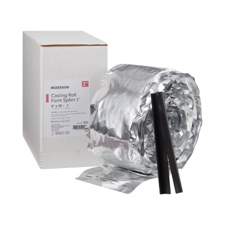 Picture of Padded Splint Roll McKesson 3 Inch X 15 Foot Fiberglass White1303
