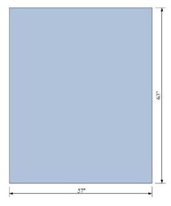 Picture of General Purpose Drape Three-Quarter Fan Fold Drape 57 W X 63 L Inch19127