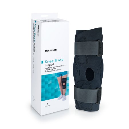 Picture of Knee Brace McKesson Large Wraparound / Hook and Loop Strap Closure with D-Rings 20-1/2 to 23 Inch Circumference Left or Right Knee155-81-82397