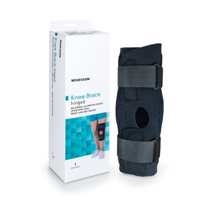 Picture of Knee Brace McKesson Large Wraparound / Hook and Loop Strap Closure with D-Rings 20-1/2 to 23 Inch Circumference Left or Right Knee155-81-82397