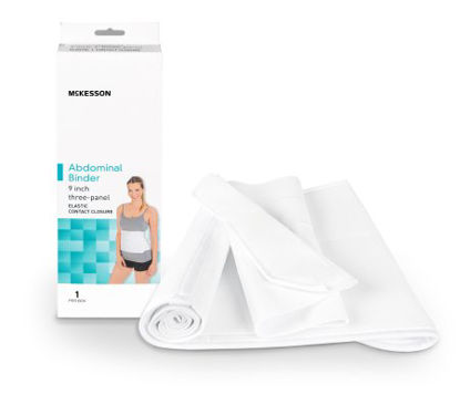 Picture of Abdominal Binder McKesson Large / X-Large Hook and Loop Closure 62 to 74 Inch Waist Circumference 9 Inch Adult155-79-89210