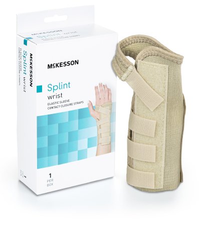 Picture of Wrist Brace McKesson Low Profile / Contoured / Wraparound Aluminum / Cotton / Elastic Right Hand Beige X-Large155-79-87078