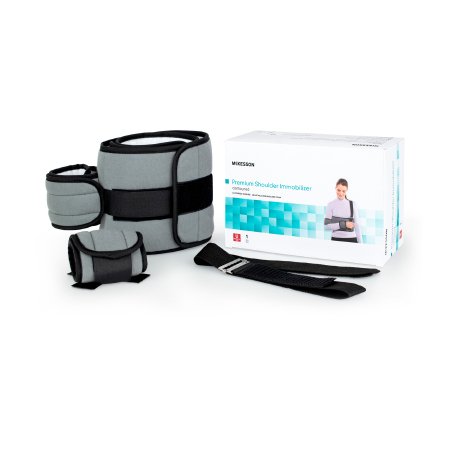 Picture of Shoulder Immobilizer McKesson One Size Fits Most Fiberlaminate Waist-Hook and Loop Closure/Shoulder Strap with Buckle/Arm Band and Hand Band Hook and Loop Closure Adjustable Left or Right Arm155-79-84100C