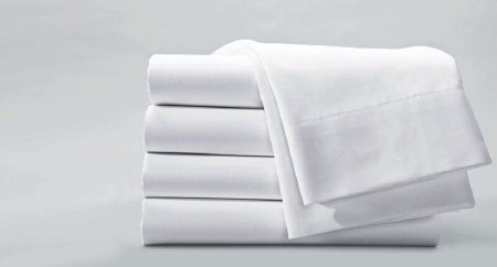 Picture of Bed Sheet Flat 66 X 104 Inch White Cotton 55% / Polyester 45% Reusable0336040C