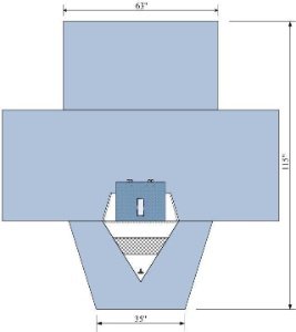 Picture of Urological Drape Lithotomy T-Drape with Pouch 63 W X 35 W X 115 L Inch Sterile19134