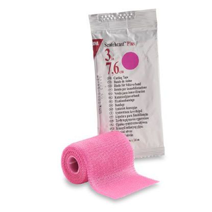 Picture of Cast Tape 3M™ Scotchcast™ Plus 3 Inch X 12 Foot Fiberglass / Resin Bright Pink82003X