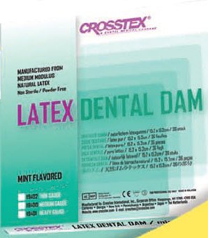 Picture of EENT Drape Crosstex® Mint Dental Dam 5 W X 5 L Inch NonSterile19200