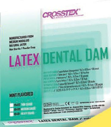 Picture of EENT Drape Crosstex® Mint Dental Dam 5 W X 5 L Inch NonSterile19200