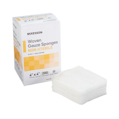 Picture of Gauze Sponge McKesson Cotton 8-Ply 4 X 4 Inch Square NonSterile44082000