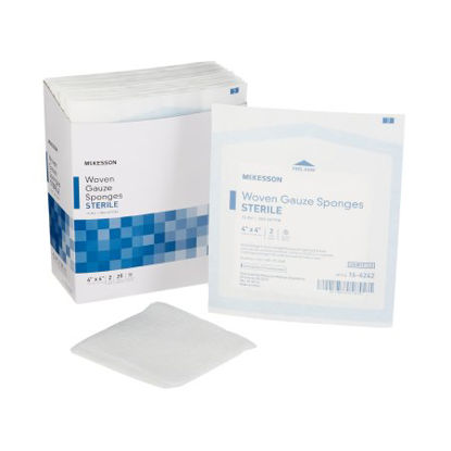 Picture of Gauze Sponge McKesson Cotton 12-Ply 4 X 4 Inch Square Sterile16-4242