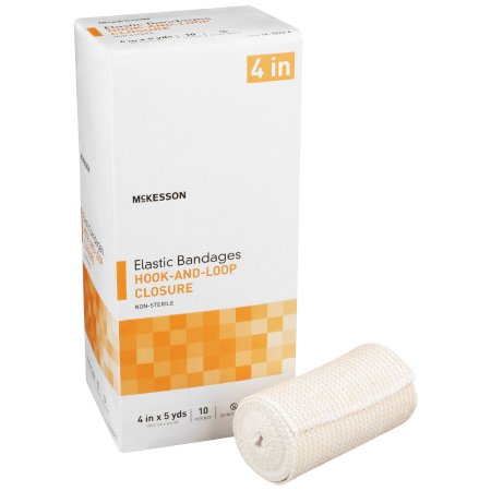 Picture of Elastic Bandage McKesson 4 Inch X 5 Yard Standard Compression Hook and Loop Closure Tan NonSterile16-1033-4