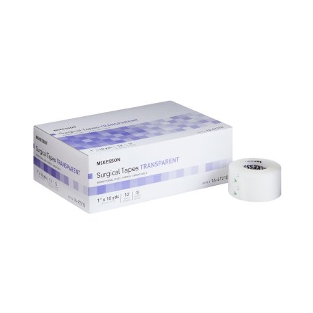 Picture of Medical Tape McKesson Air Permeable Plastic 1 Inch X 10 Yard Transparent NonSterile16-47210