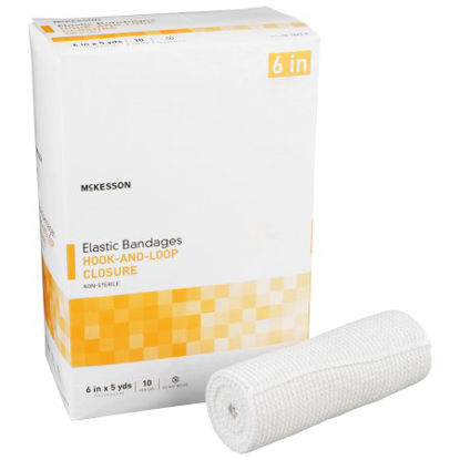 Picture of Elastic Bandage McKesson 6 Inch X 5 Yard Standard Compression Hook and Loop Closure Tan NonSterile16-1033-6
