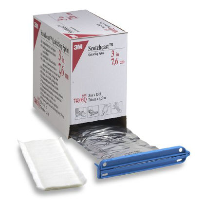 Picture of Splint Roll 3M™ Scotchcast™ Quick Step Double Sided Felt 3 Inch X 15 Foot Felt / Fiberglass White74003Q