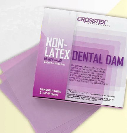 Picture of EENT Drape Crosstex® Peppermint Dental Dam 6 W X 6 L Inch NonSterile19500