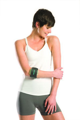 Picture of Pneumatic Tennis Elbow Support Aircast® One Size Fits Most Hook and Loop Closure Armband Style Left or Right Arm 8 to 14 Inch Forearm Circumference Beige05A