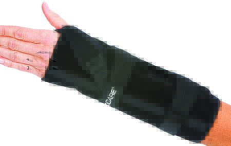 Picture of Wrist / Forearm Brace ProCare® Quick-Fit® Aluminum / Foam / Nylon Left Hand Black One Size Fits Most79-87510