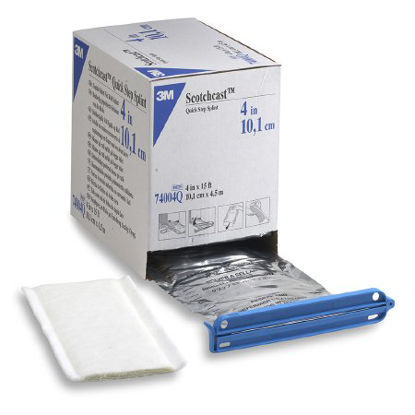 Picture of Splint Roll 3M™ Scotchcast™ Quick Step Double Sided Felt 4 Inch X 15 Foot Felt / Fiberglass White74004Q