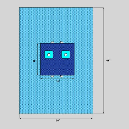 Picture of Orthopedic Drape Bilateral Limb Straight Drape 90 W X 121 L Inch Sterile1222-8450