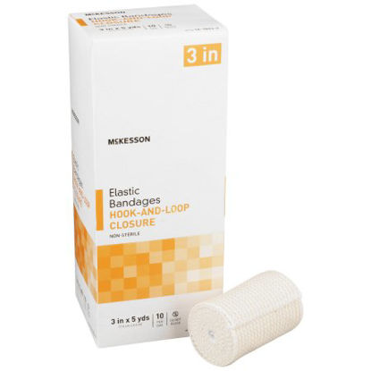 Picture of Elastic Bandage McKesson 3 Inch X 5 Yard Standard Compression Hook and Loop Closure Tan NonSterile16-1033-3