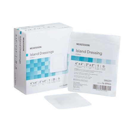 Picture of Adhesive Dressing McKesson 4 X 4 Inch Polypropylene / Rayon Square White Sterile16-89044