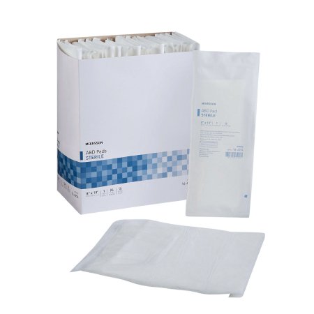 Picture of Abdominal Pad McKesson Nonwoven Cellulose 8 X 10 Inch Rectangle Sterile16-4254