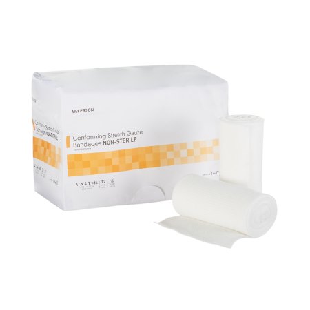 Picture of Conforming Bandage McKesson Polyester 4 Inch X 4-1/10 Yard Roll Shape NonSterile16-013